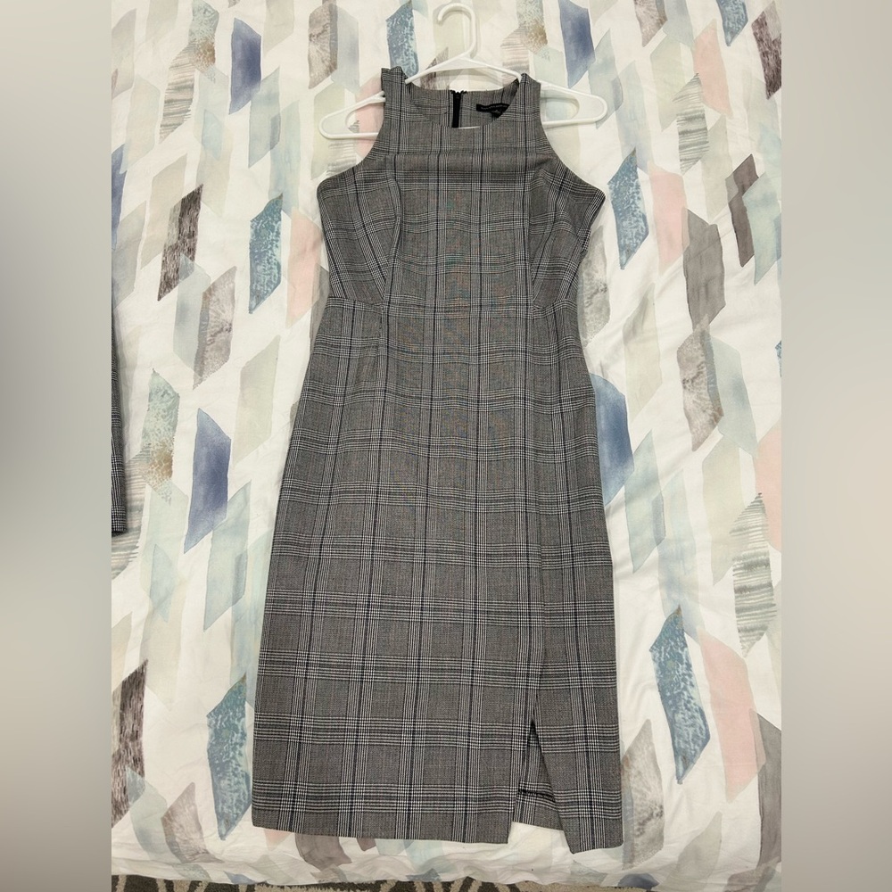 Banana republic plaid halter dress